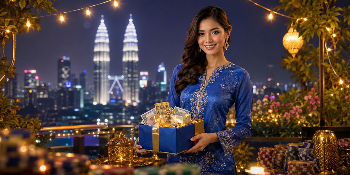 Penonton badminton bertaruh secara langsung dengan latar Bandaraya Kuala Lumpur yang terang benderang